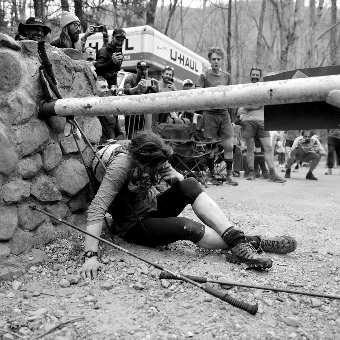 Jasmin Paris après avoir terminé la Barkley Marathons 2024 - Première femme finisher