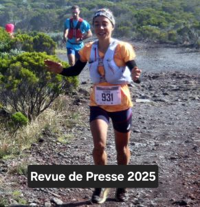Blandine L'Hirondel sur les sentiers de la Course Tangue en Janvier 2020