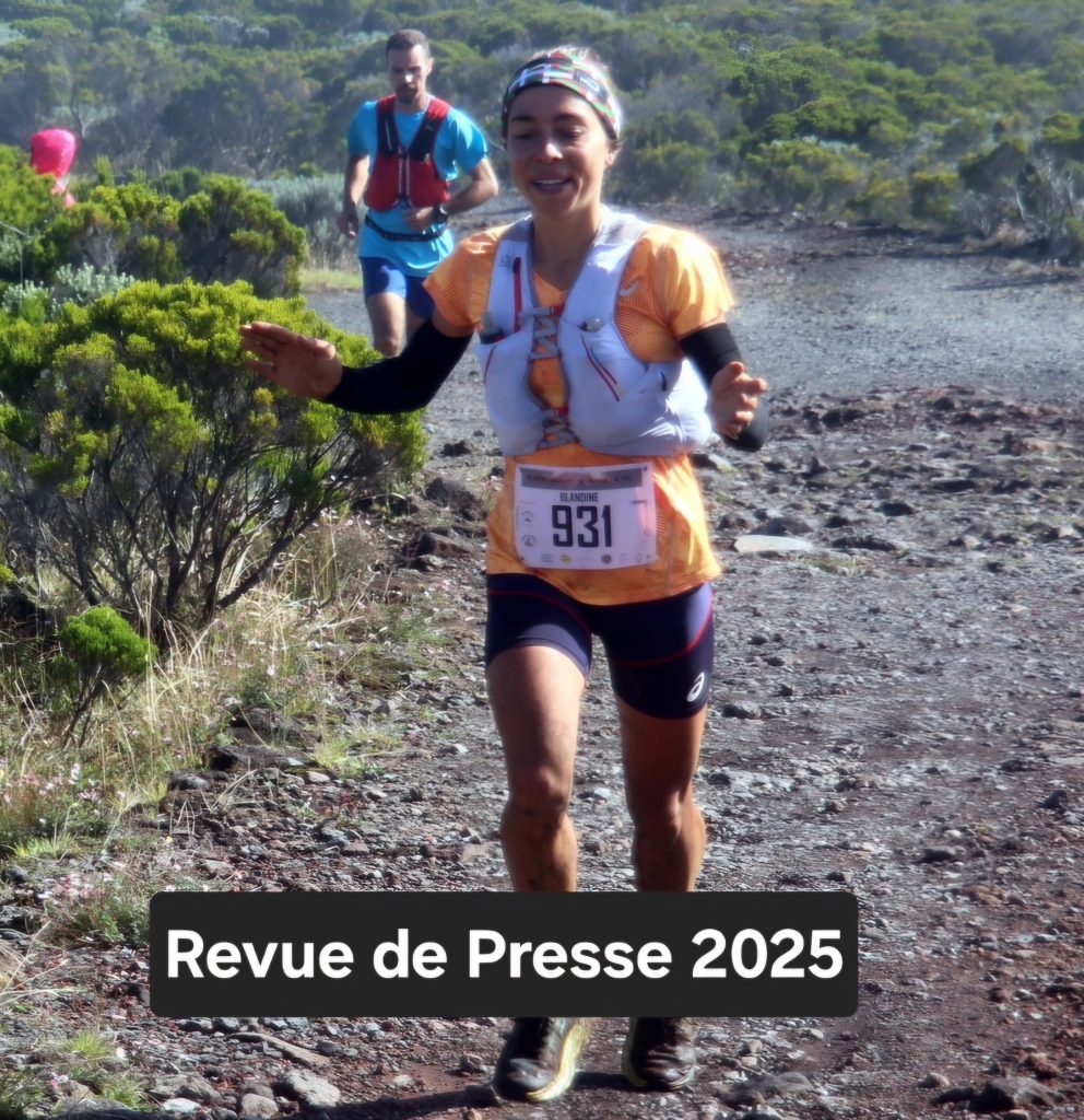 Blandine L'Hirondel sur les sentiers de la Course Tangue en Janvier 2020