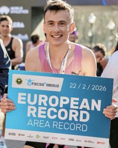 Yann SCHRUB bat le Record d'Europe du 10km sur route le 22 janvier 2026 à Castellon (Espagne)